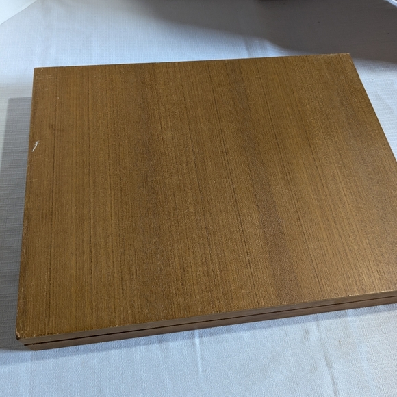 Flatware set VTG Rosewood & Bronze 36 pieces wood case MCM Jean Claude Utensils - Picture 13 of 16